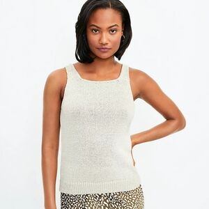 NWT Loft Shimmer Square Neck Sweater Tank Top